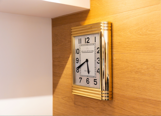 Wall clock Jaeger-LeCoultre Reverso Rare and large gold