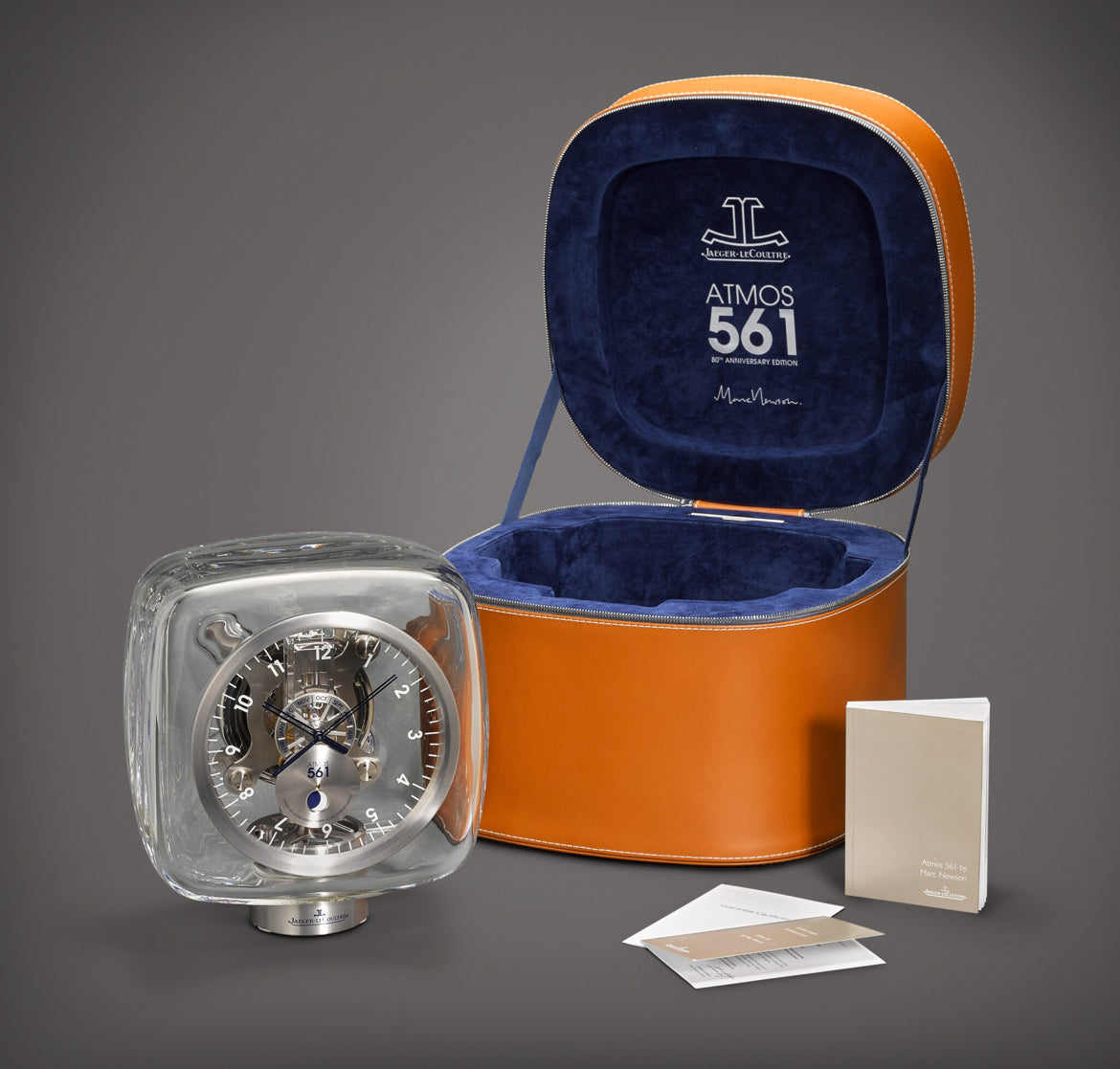 Jaeger-LeCoultre Atmos baccarat crystal bubble-shape 80th Anniversary By Marc Newson Ed.Limited Full set
