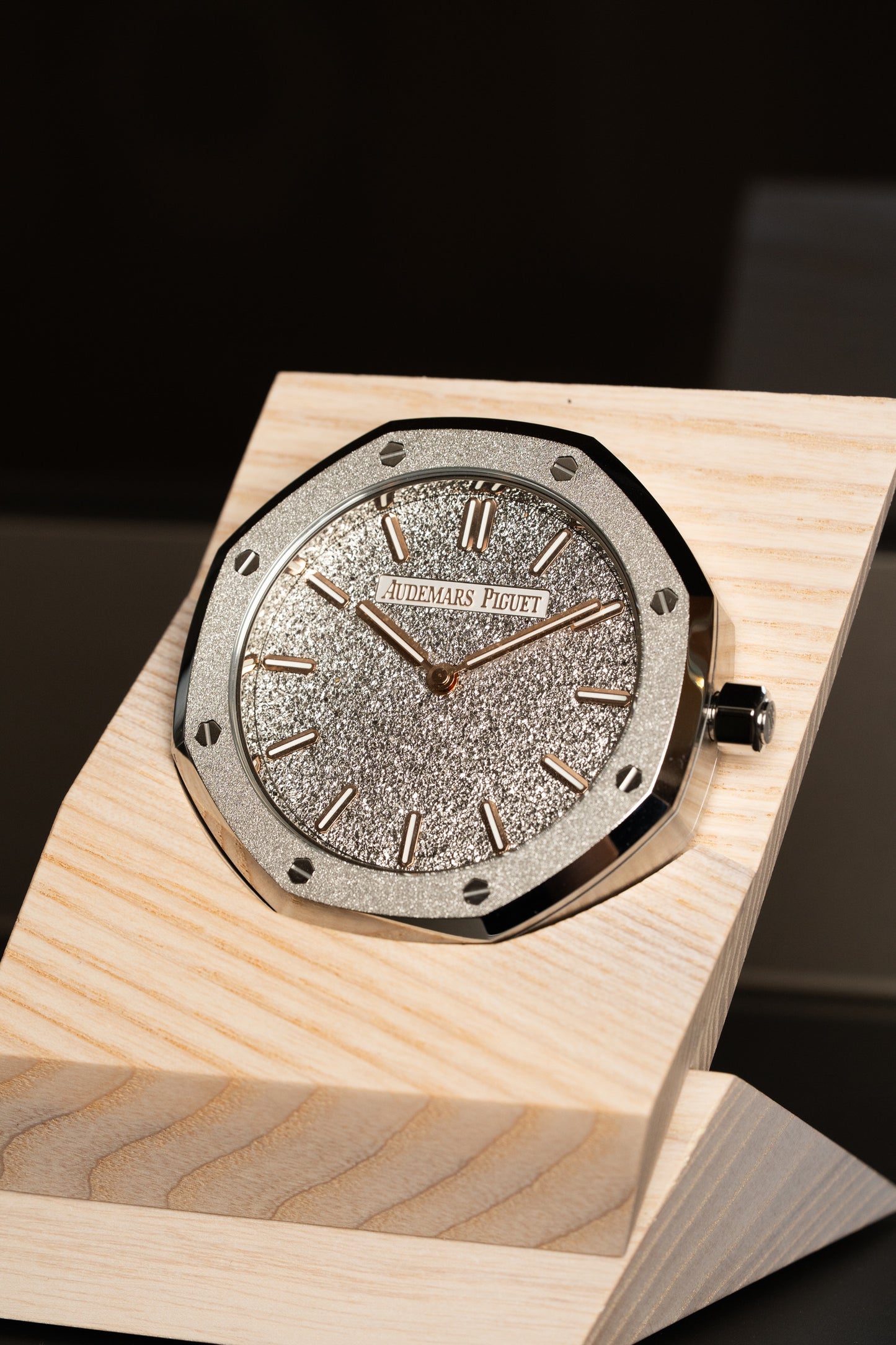 Table clock Audemars Piguet Royal Oak Frosted