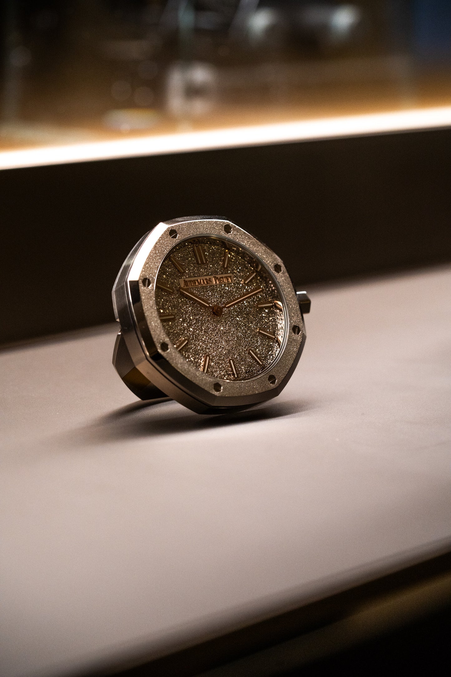 Table clock Audemars Piguet Royal Oak Frosted