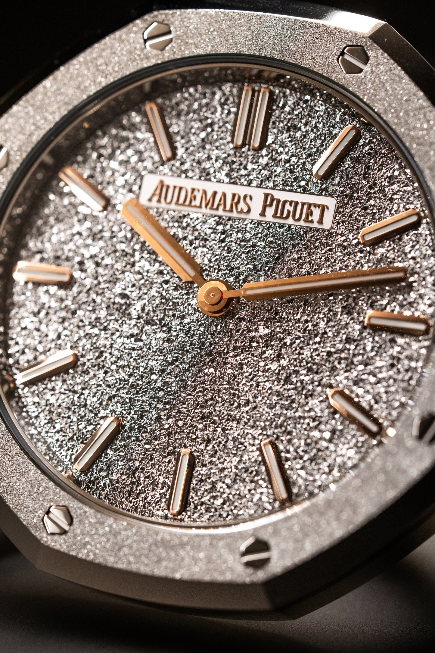 Table clock Audemars Piguet Royal Oak Frosted