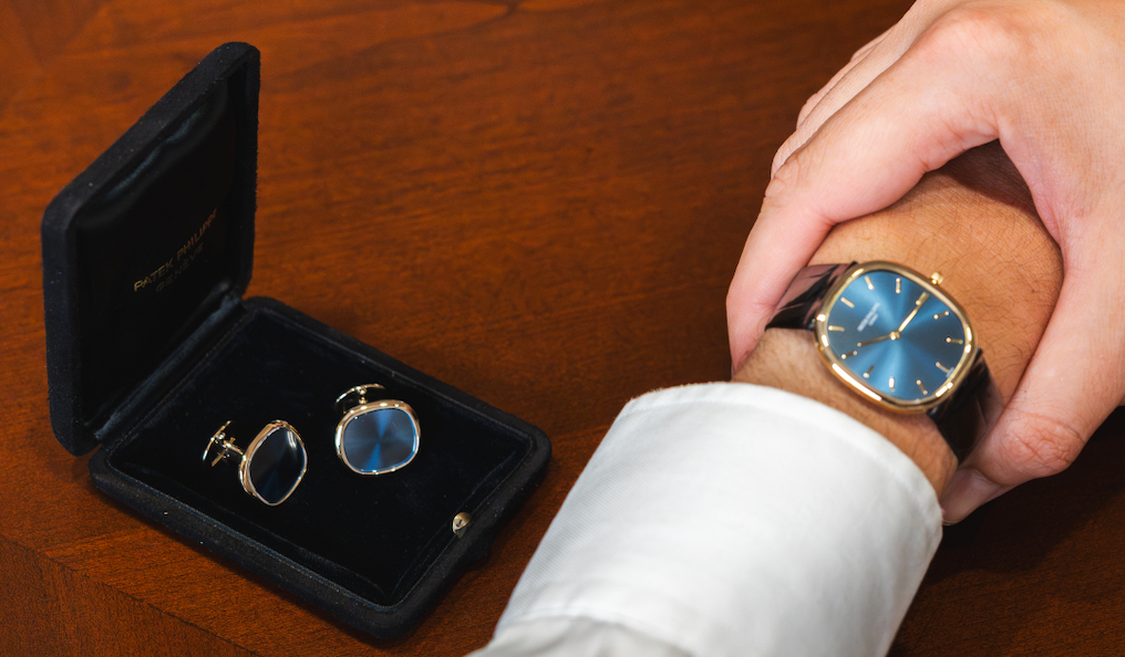 Patek Philippe Golden Ellipse 3738 Full set with Golden Ellipse cufflinks