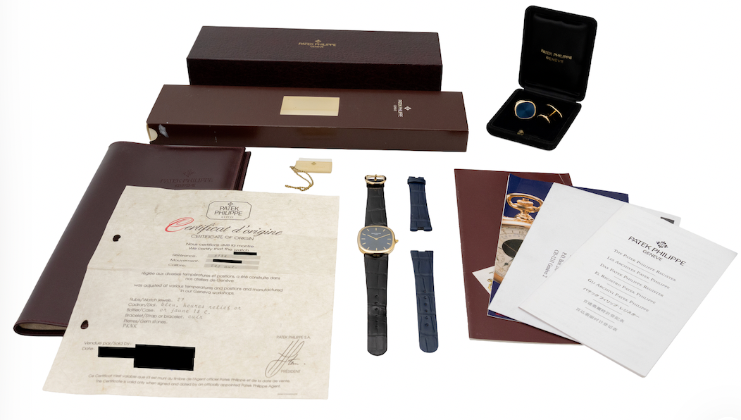 Patek Philippe Golden Ellipse 3738 Full set with Golden Ellipse cufflinks