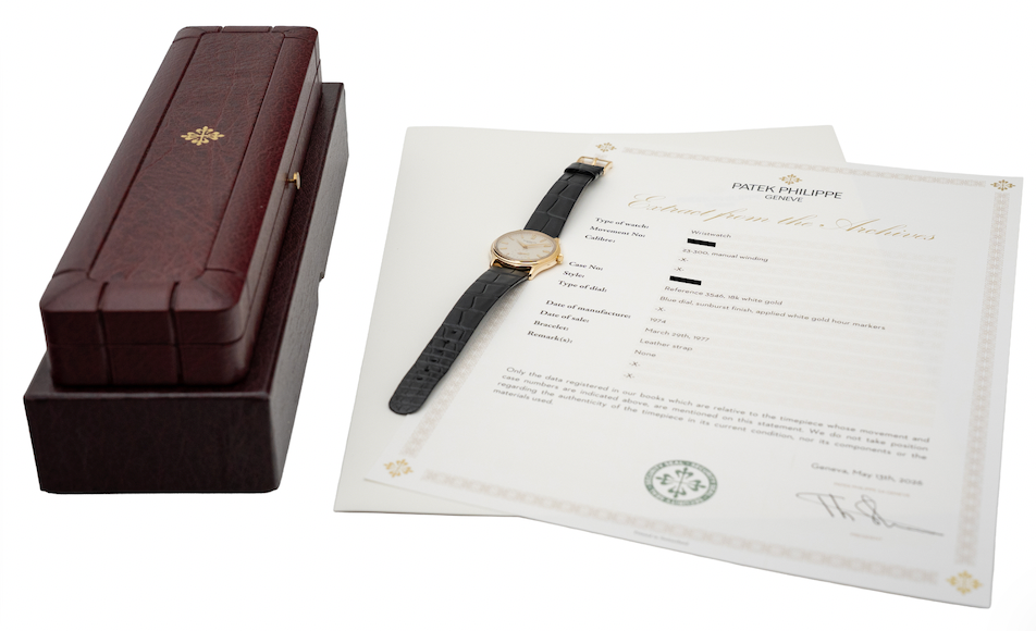 Patek Philippe Calatrava 3923 with archives extract