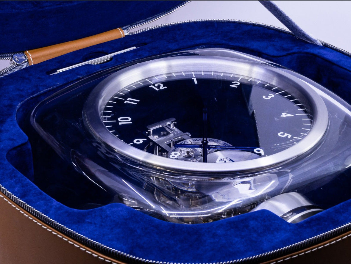 Jaeger-LeCoultre Atmos baccarat crystal bubble-shape 80th Anniversary By Marc Newson Ed.Limited Full set