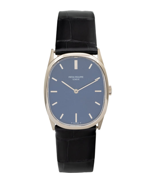 Patek Philippe Ellipse Blue dial 3546 White gold