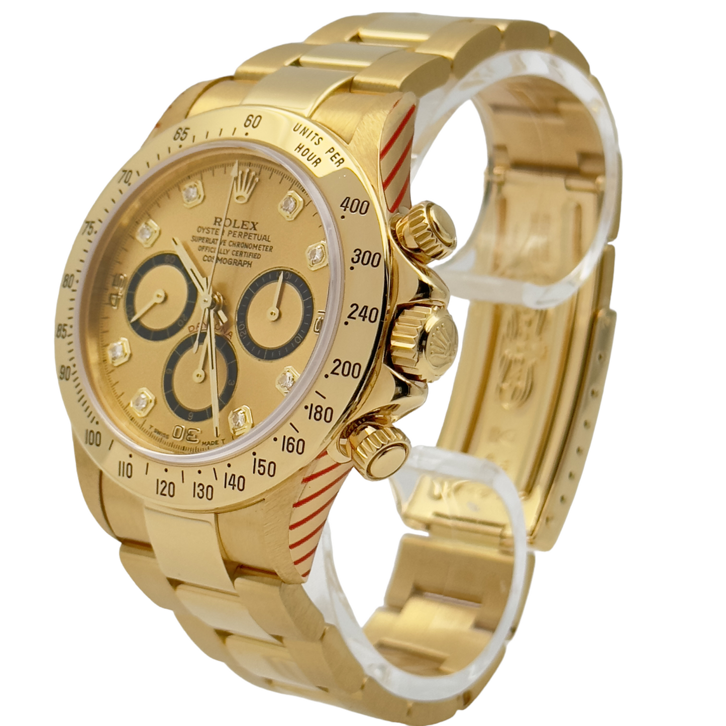 Rolex Daytona Zenith 16528, 6 inverted, Diamonds dial, Full serviced by Rolex
