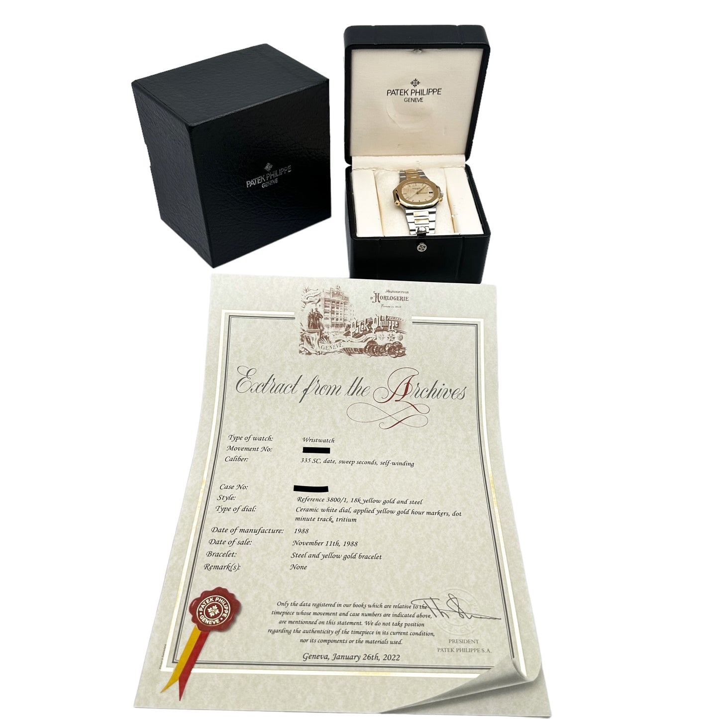 Patek Philippe 3800/1 Nautilus with ceramic dial