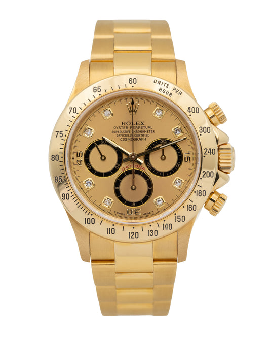 Rolex Daytona Zenith 16528, 6 inverted, Diamonds dial, Full serviced by Rolex