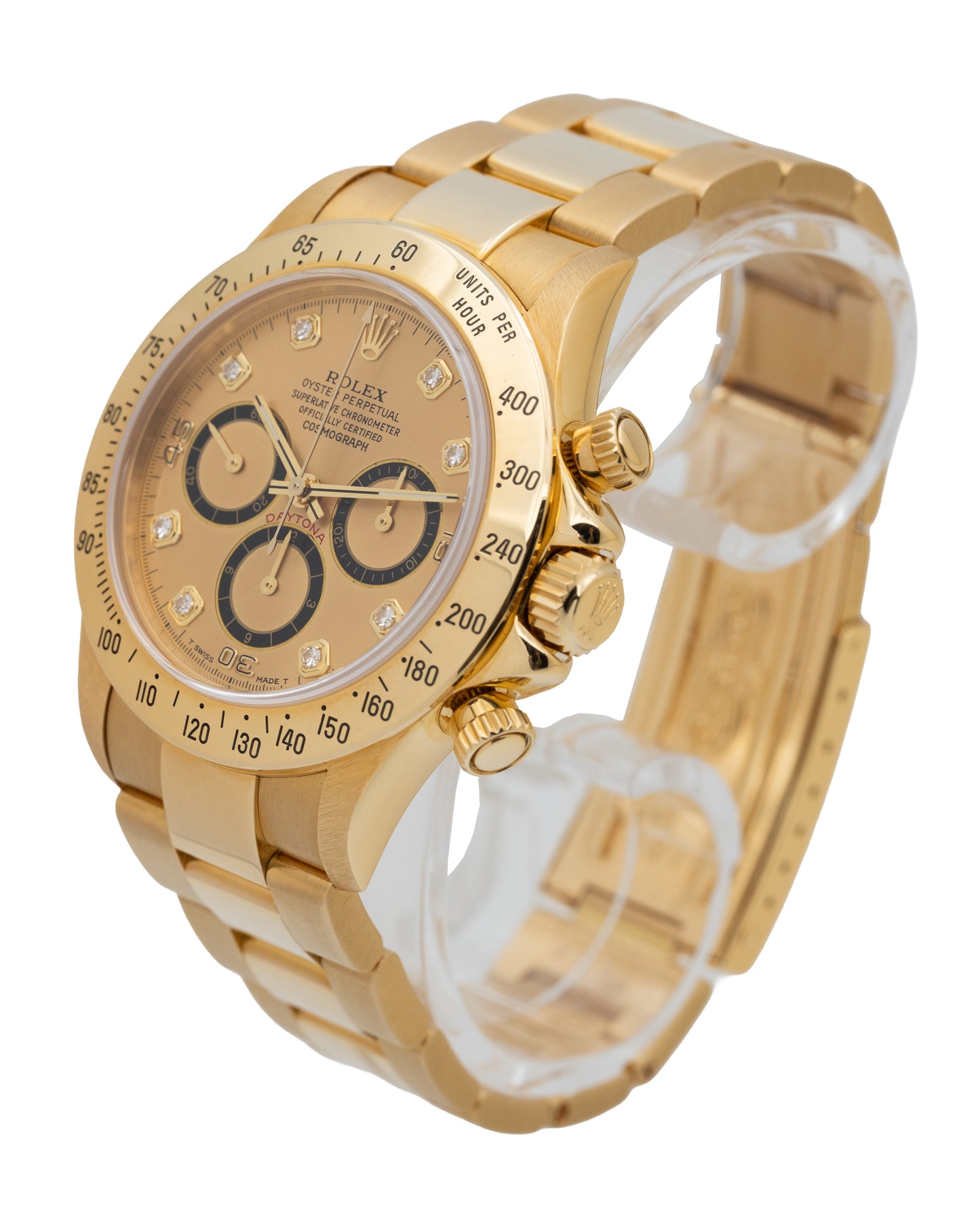 Rolex Daytona Zenith 16528, 6 inverted, Diamonds dial, Full serviced by Rolex