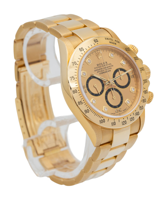 Rolex Daytona Zenith 16528, 6 inverted, Diamonds dial, Full serviced by Rolex