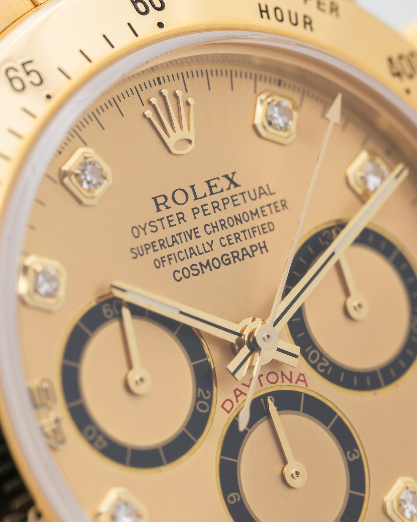 Rolex Daytona Zenith 16528, 6 inverted, Diamonds dial, Full serviced by Rolex