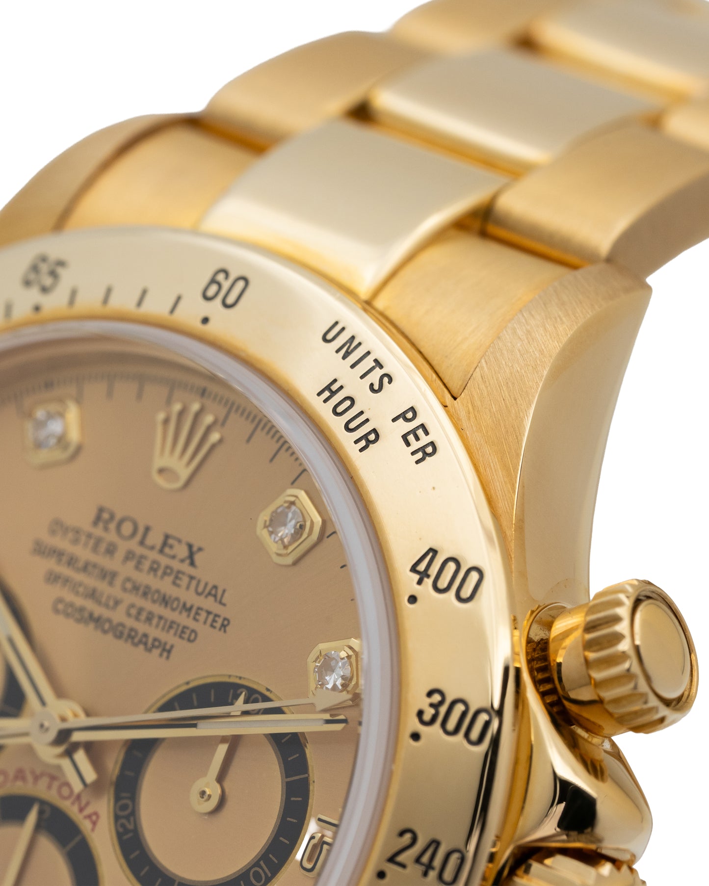 Rolex Daytona Zenith 16528, 6 inverted, Diamonds dial, Full serviced by Rolex