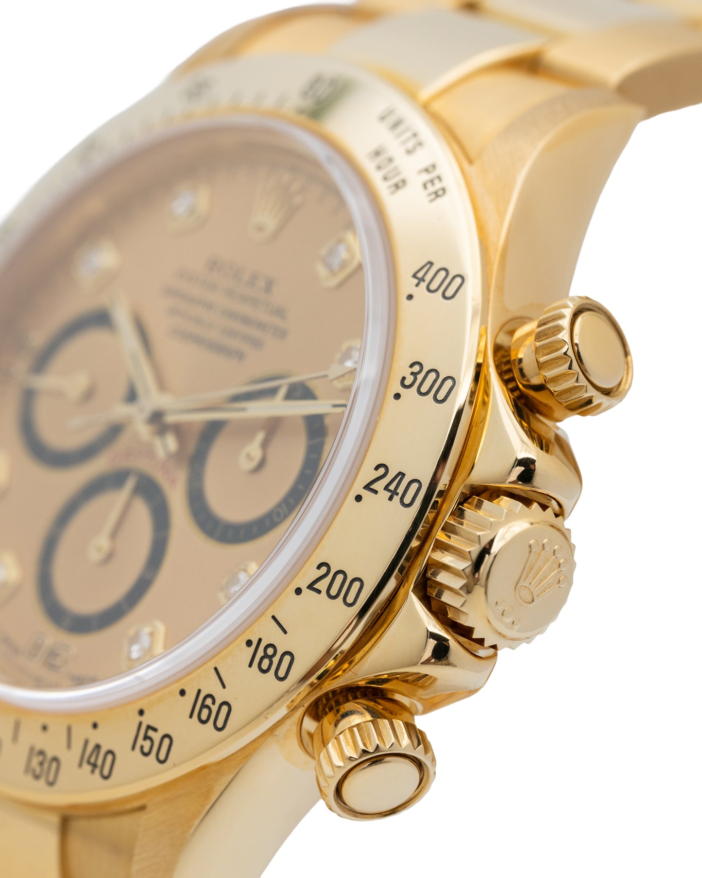 Rolex Daytona Zenith 16528, 6 inverted, Diamonds dial, Full serviced by Rolex
