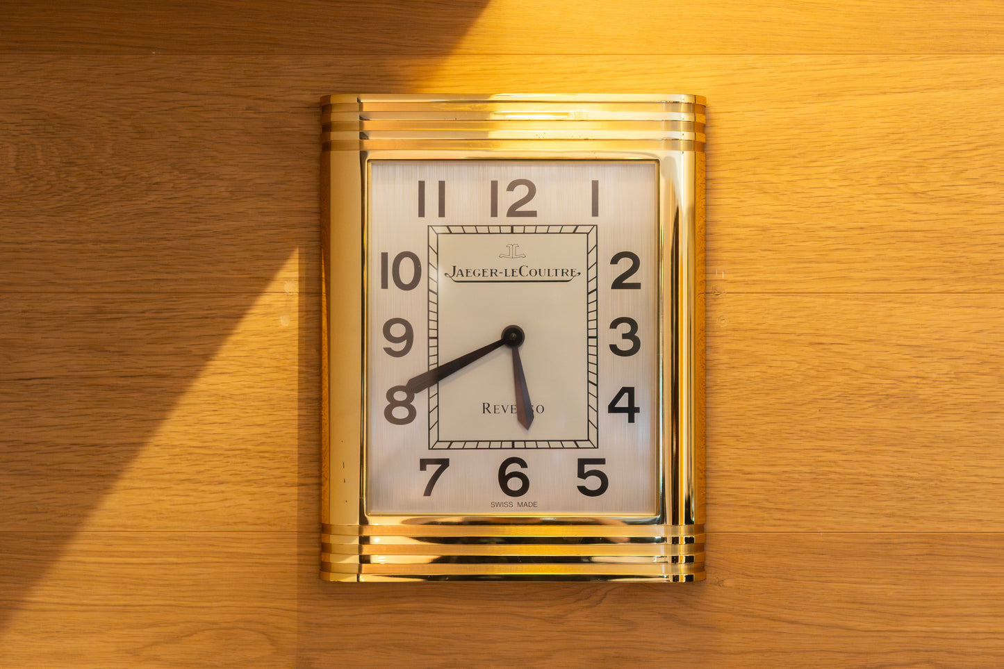 Wall clock Jaeger-LeCoultre Reverso Rare and large gold