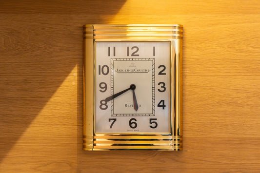 Wall clock Jaeger-LeCoultre Reverso Rare and large gold